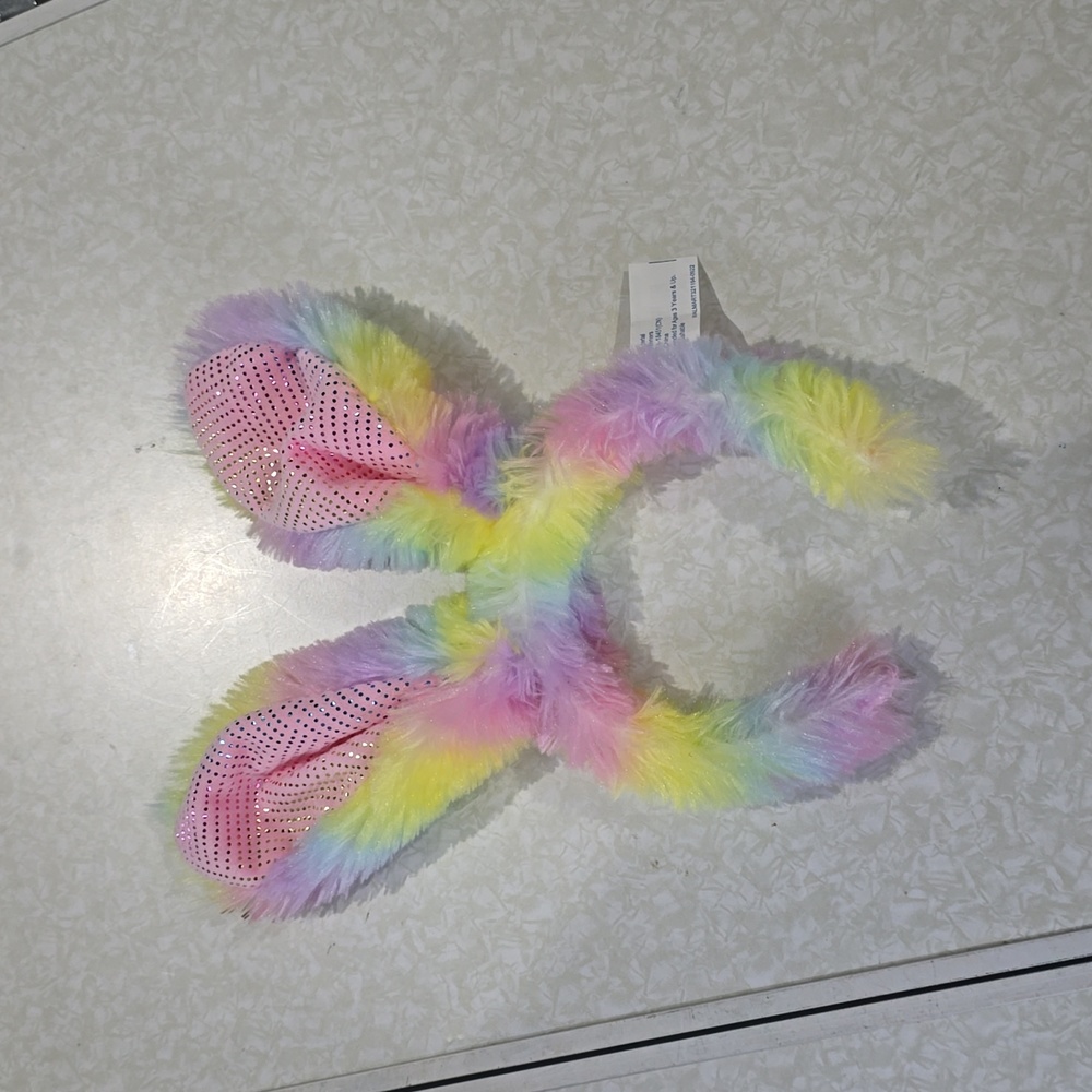 Rainbow bunny ear headband